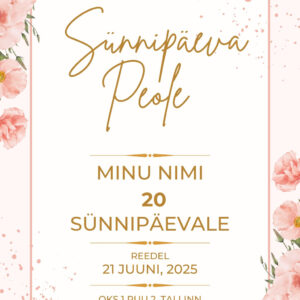 Digitaalne sünnipäevakutse "lilled"