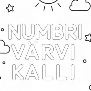 numbri värvikalli värvileht