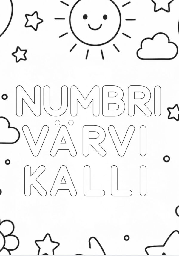 numbri värvikalli värvileht