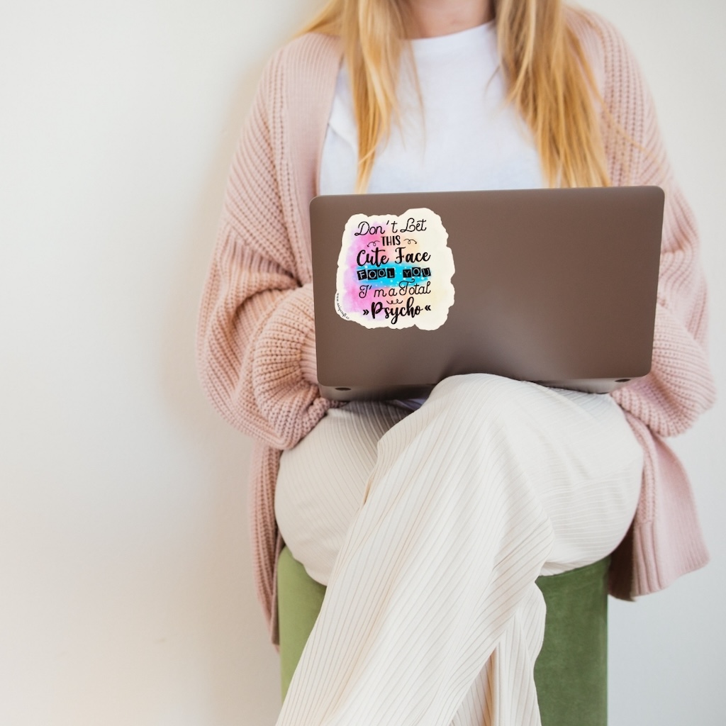 Vinüülkleebis "cute face"