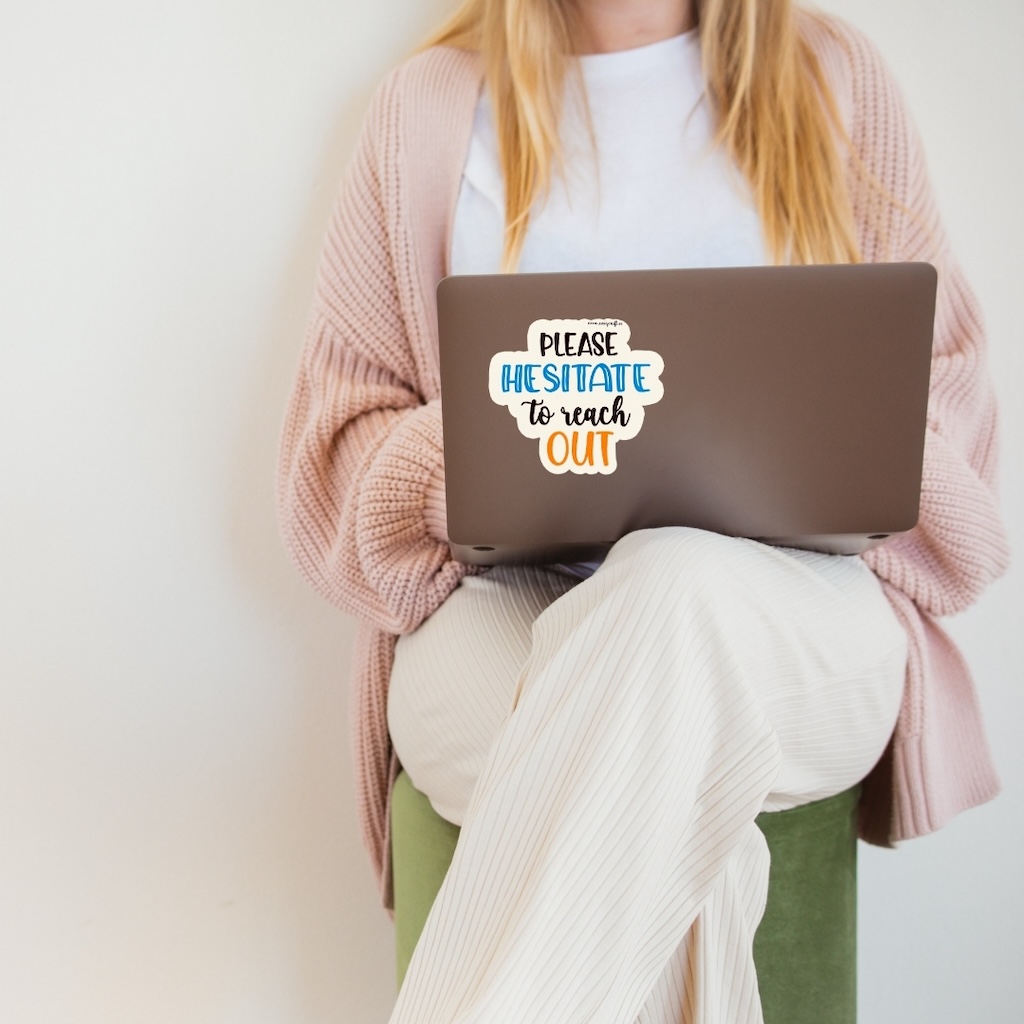 Vinüülkleebis "Hesitate"