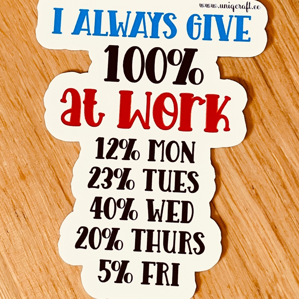 Vinüülkleebis "at work" - Image 2