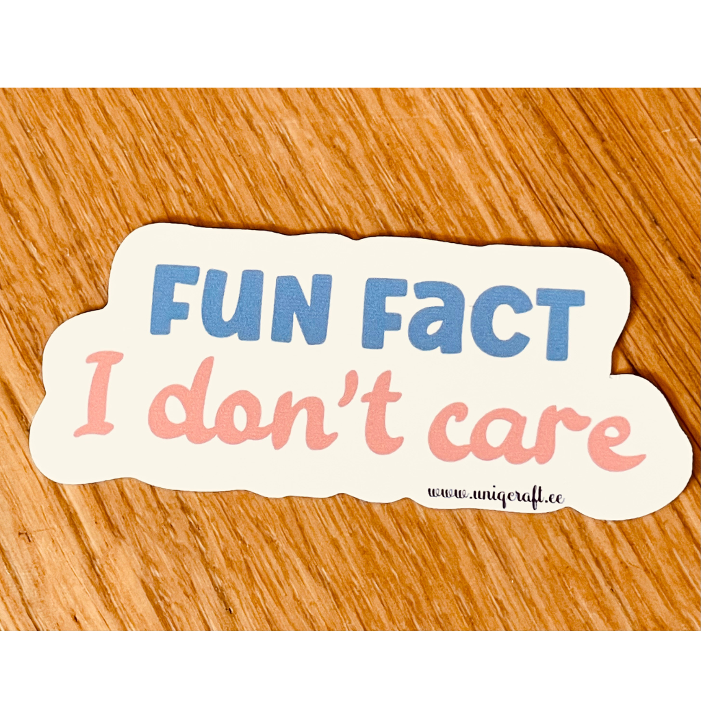 Vinüülkleebis "fun fact" - Image 2