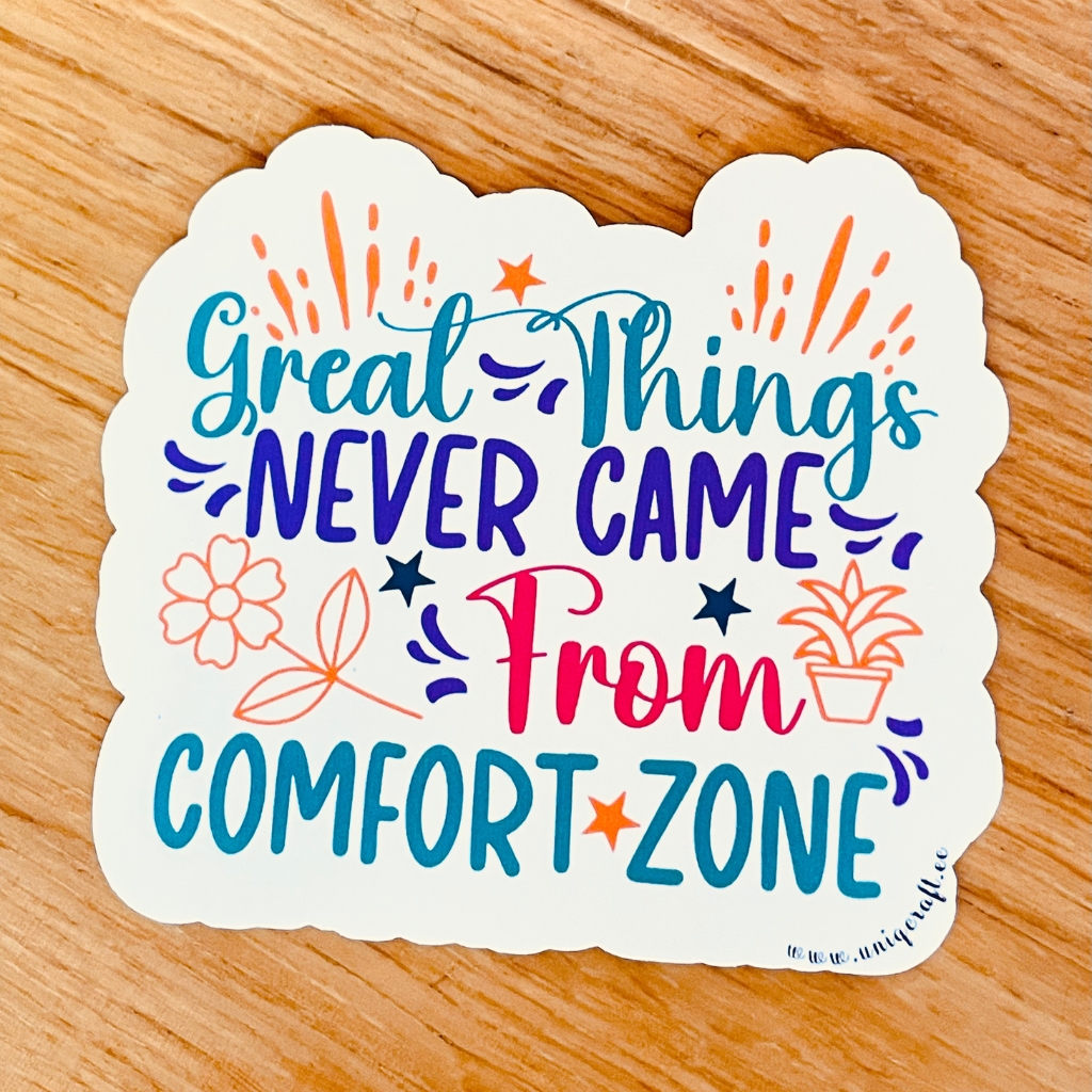 Vinüülkleebis "great things" - Image 2