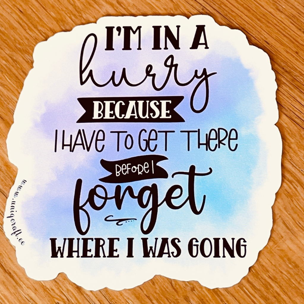 Vinüülkleebis "hurry" - Image 2