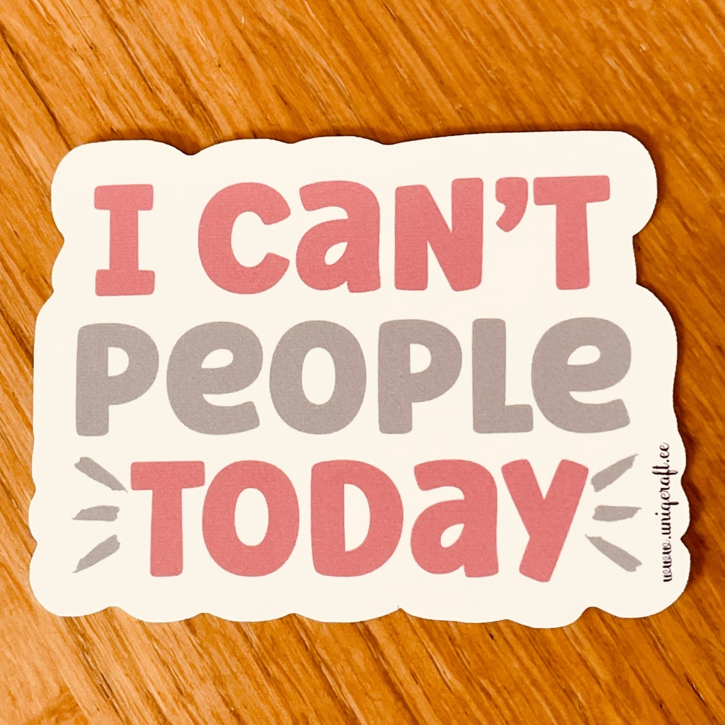 Vinüülkleebis "i can't" - Image 2