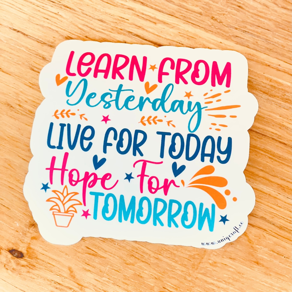 Vinüülkleebis "learn from" - Image 2