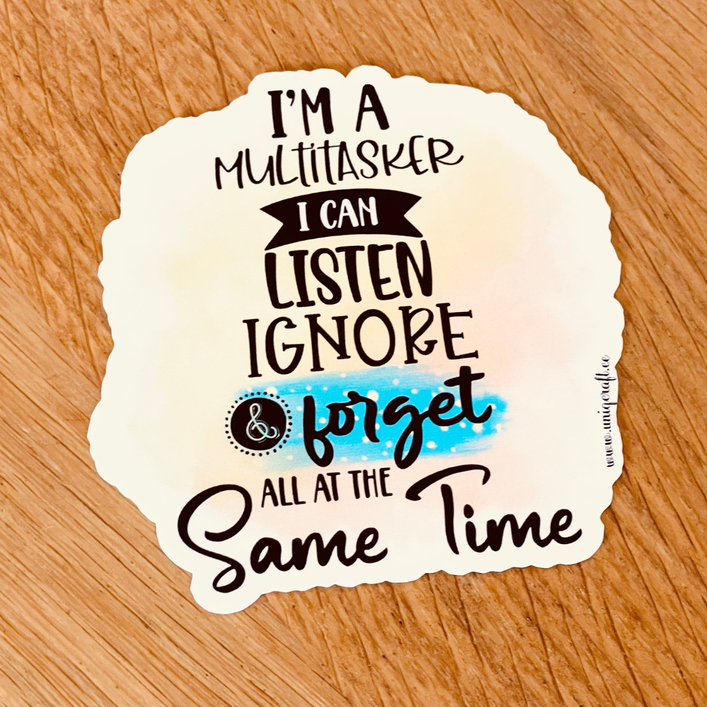 Vinüülkleebis "multitasker" - Image 2