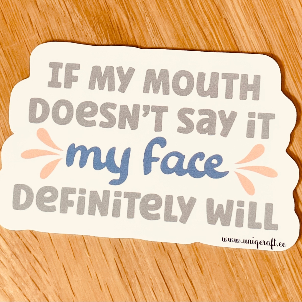 Vinüülkleebis "my face" - Image 2