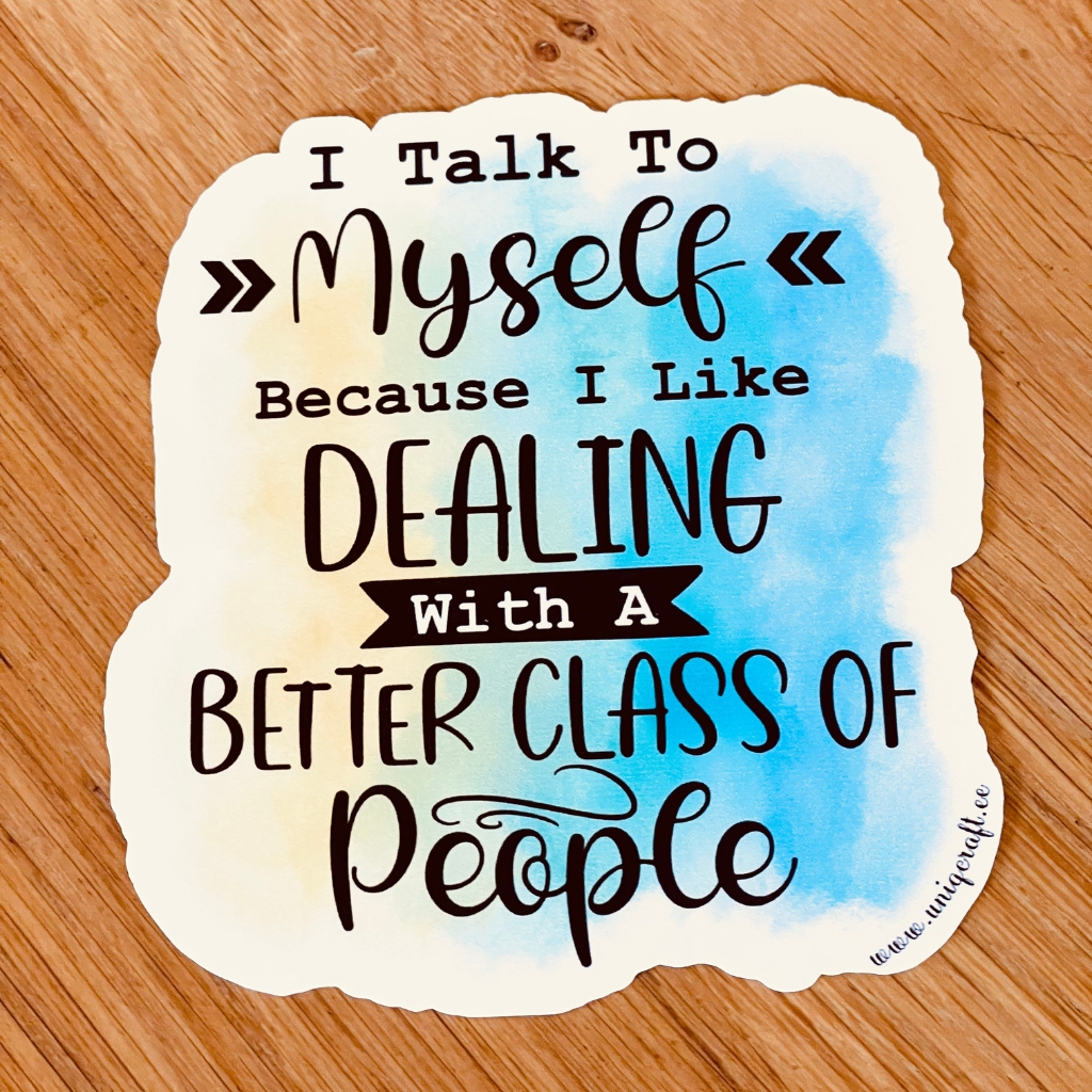 Vinüülkleebis "myself" - Image 2