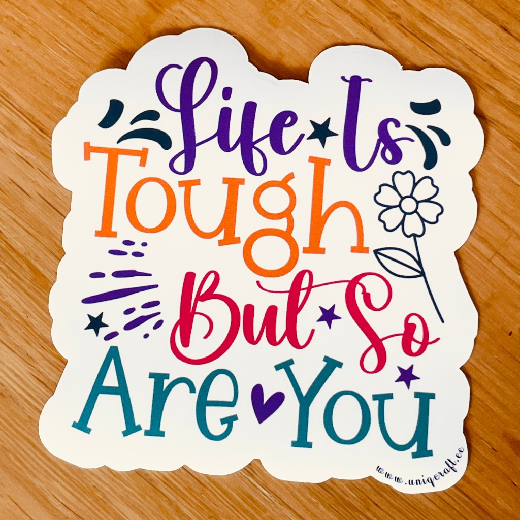 Vinüülkleebis "tough" - Image 2