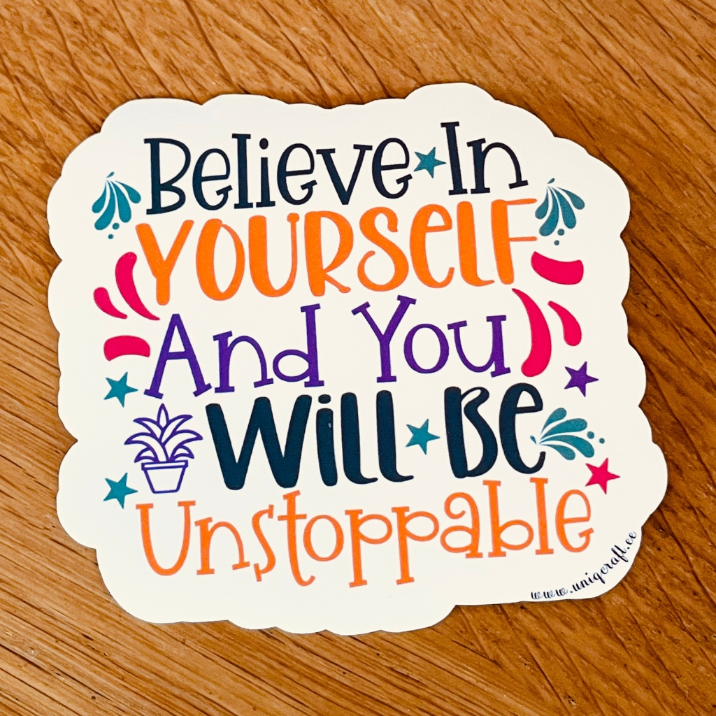 Vinüülkleebis "unstoppable" - Image 2