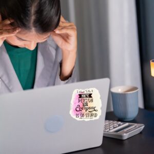 Vinüülkleebis "nice person"