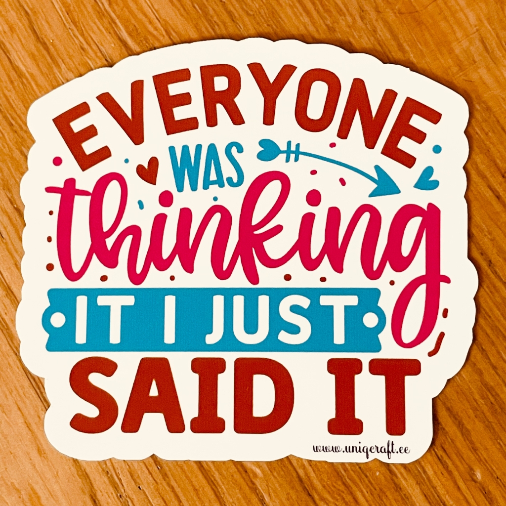 Vinüülkleebis "Thinking" - Image 2